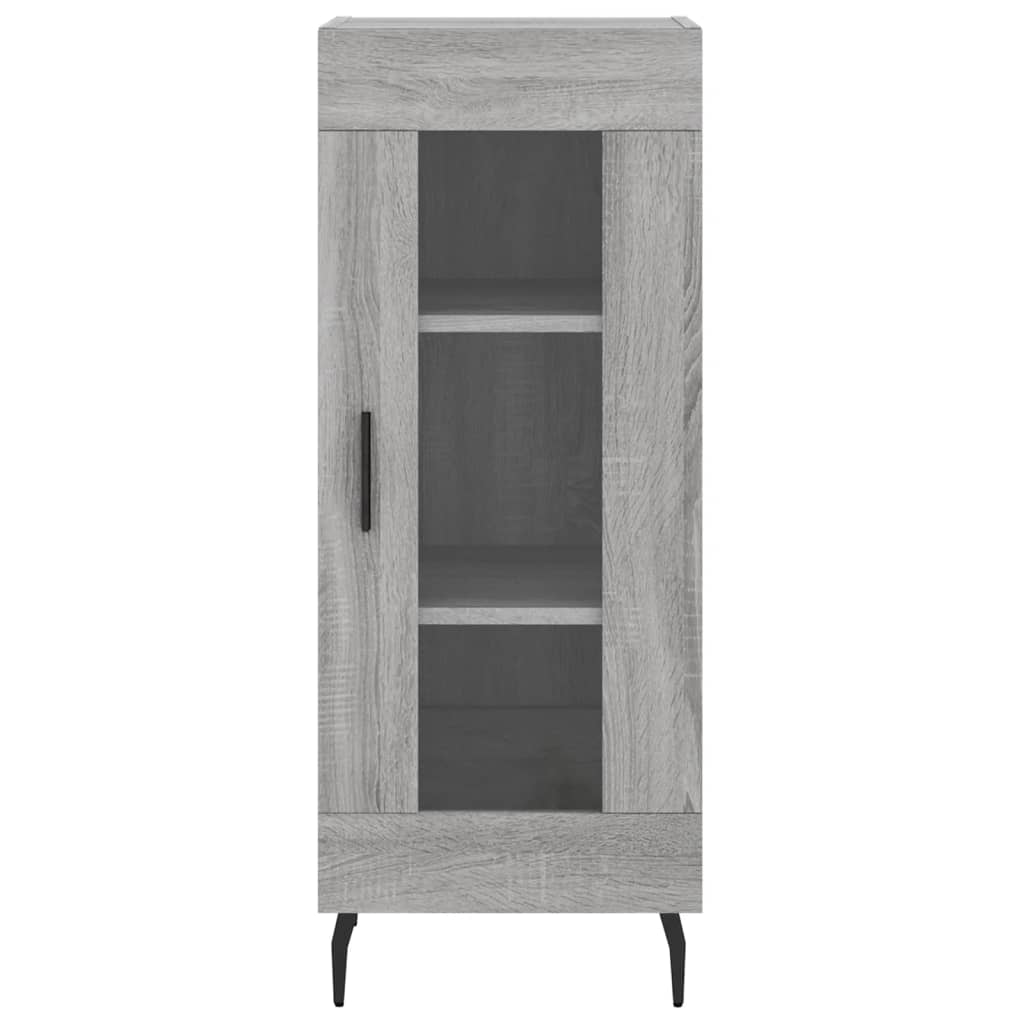 skænk 34,5x34x90 cm konstrueret træ grå sonoma-eg