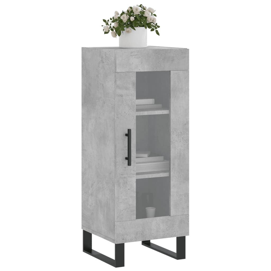 skænk 34,5x34x90 cm konstrueret træ betongrå