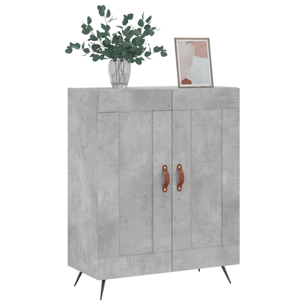 skænk 69,5x34x90 cm konstrueret træ betongrå
