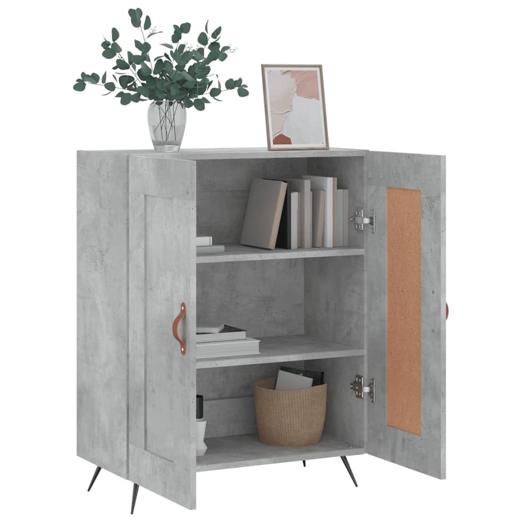 skænk 69,5x34x90 cm konstrueret træ betongrå