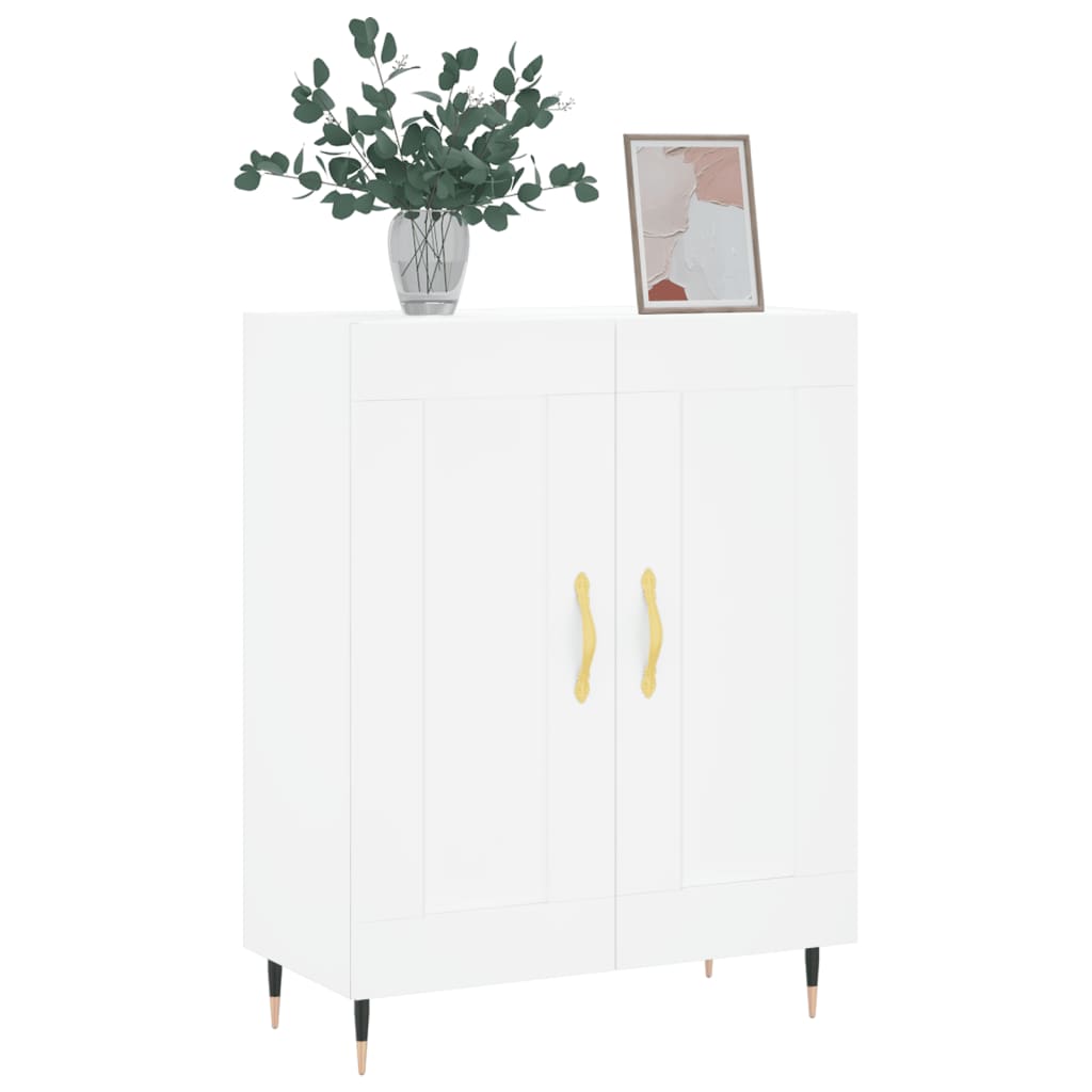 skænk 69,5x34x90 cm konstrueret træ hvid