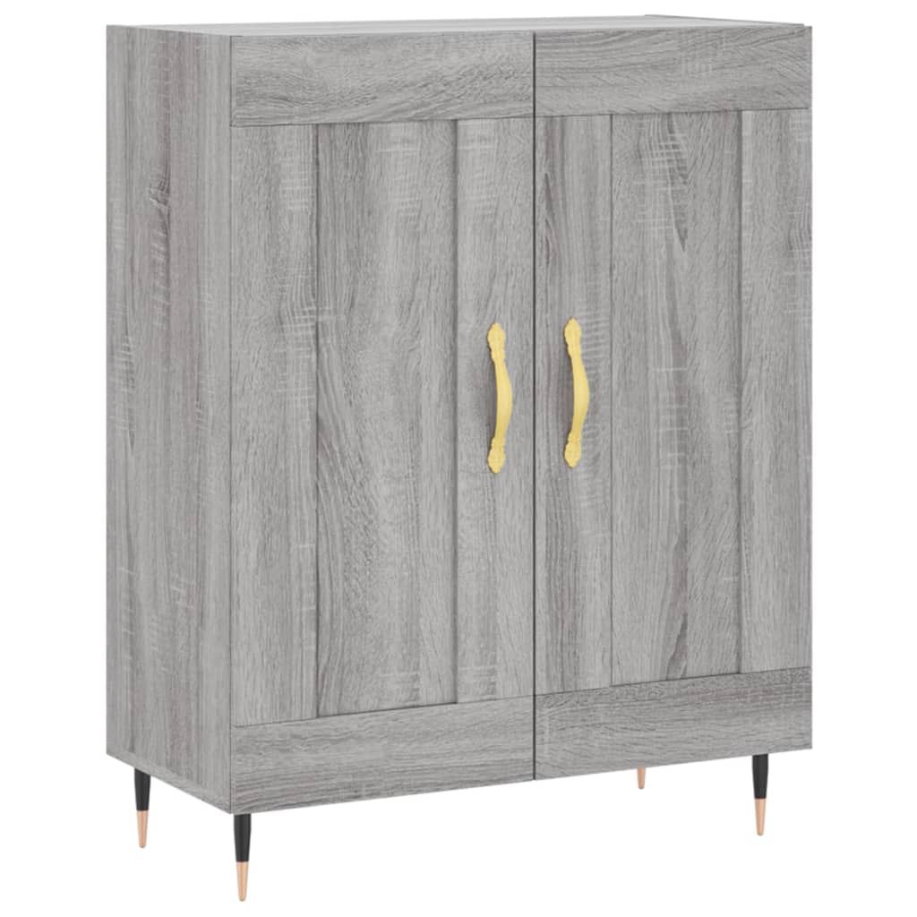 skænk 69,5x34x90 cm konstrueret træ grå sonoma-eg