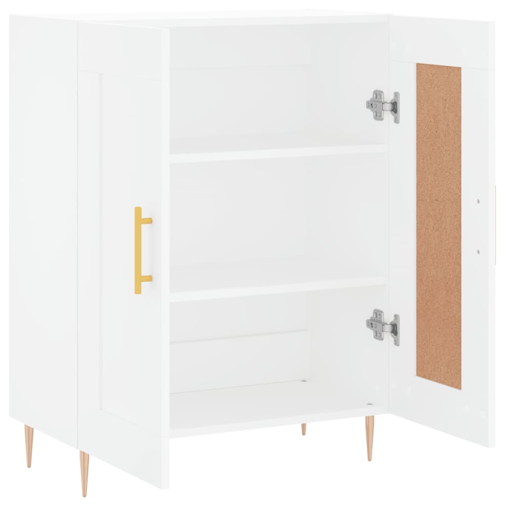 skænk 69,5x34x90 cm konstrueret træ hvid