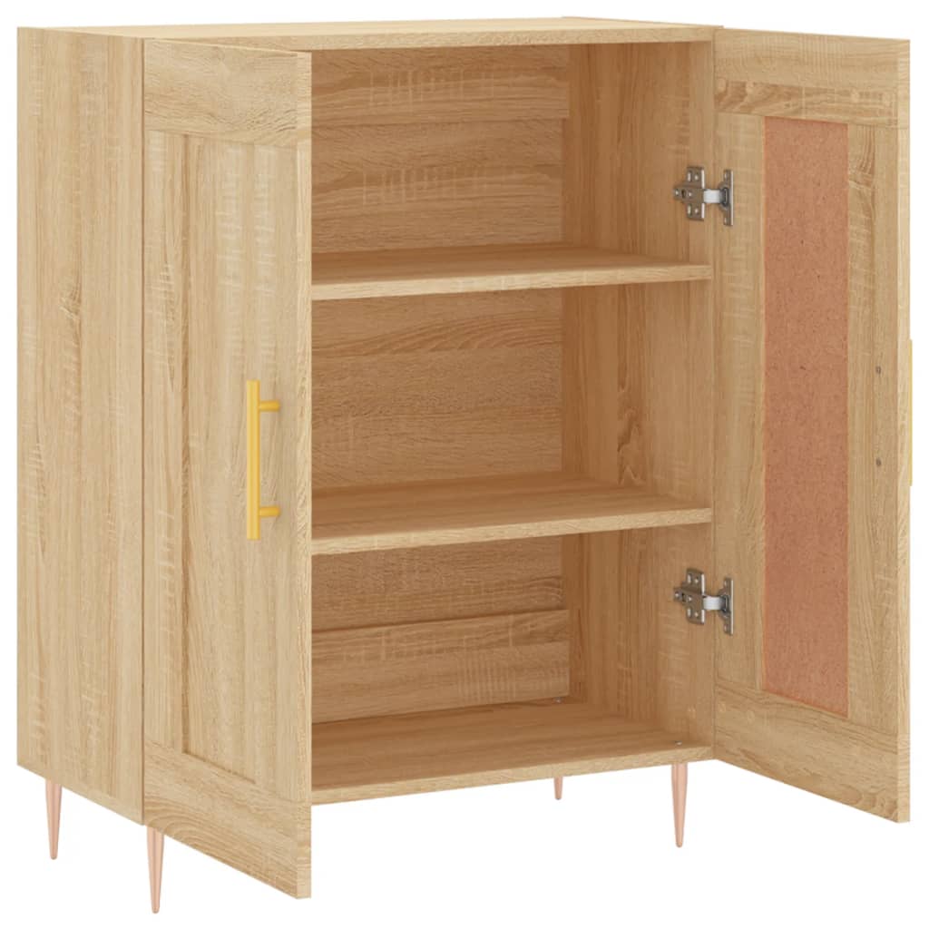skænk 69,5x34x90 cm konstrueret træ sonoma-eg