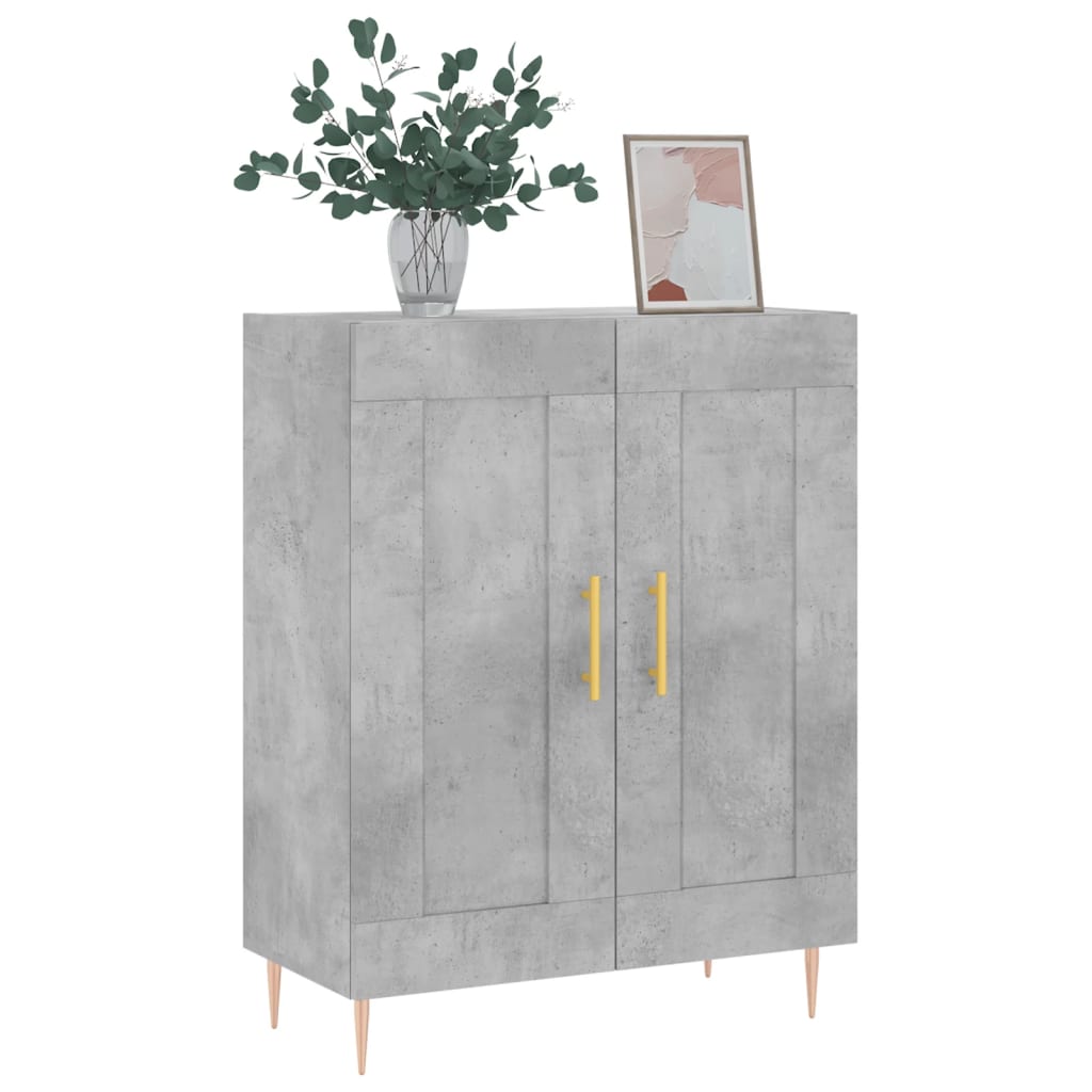 skænk 69,5x34x90 cm konstrueret træ betongrå