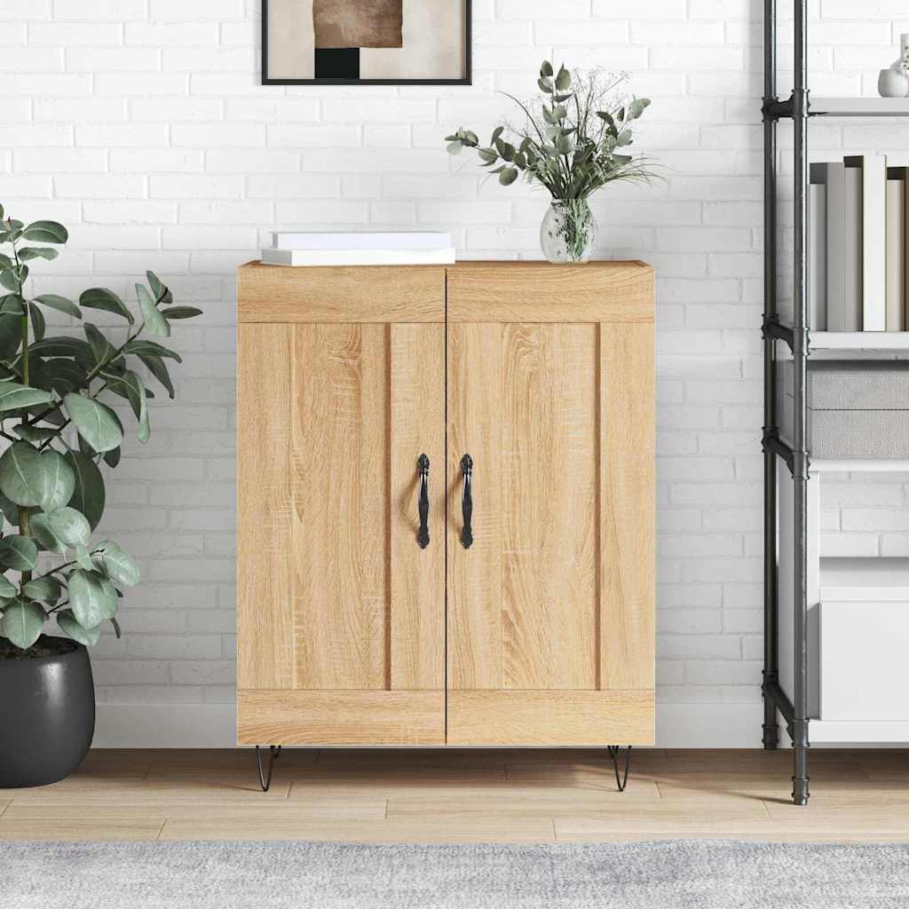 skænk 69,5x34x90 cm konstrueret træ sonoma-eg