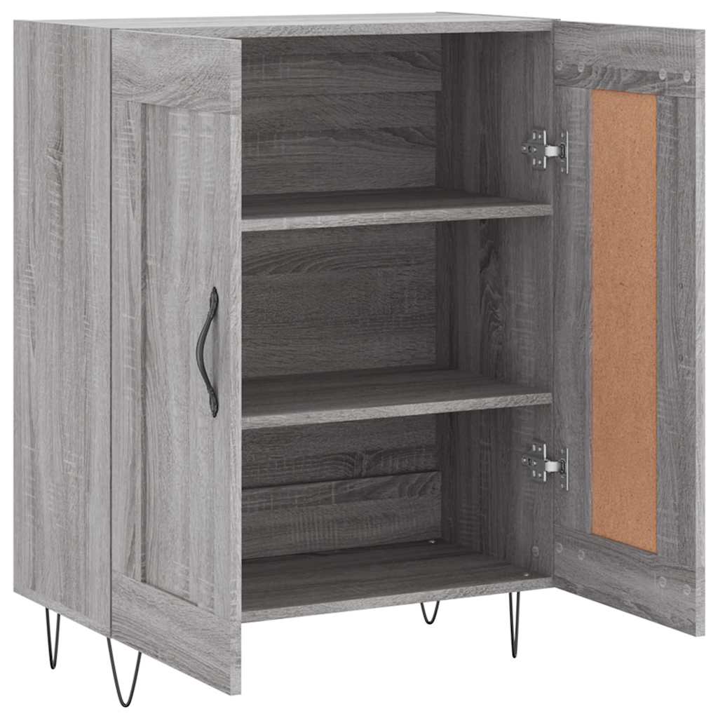 skænk 69,5x34x90 cm konstrueret træ grå sonoma-eg