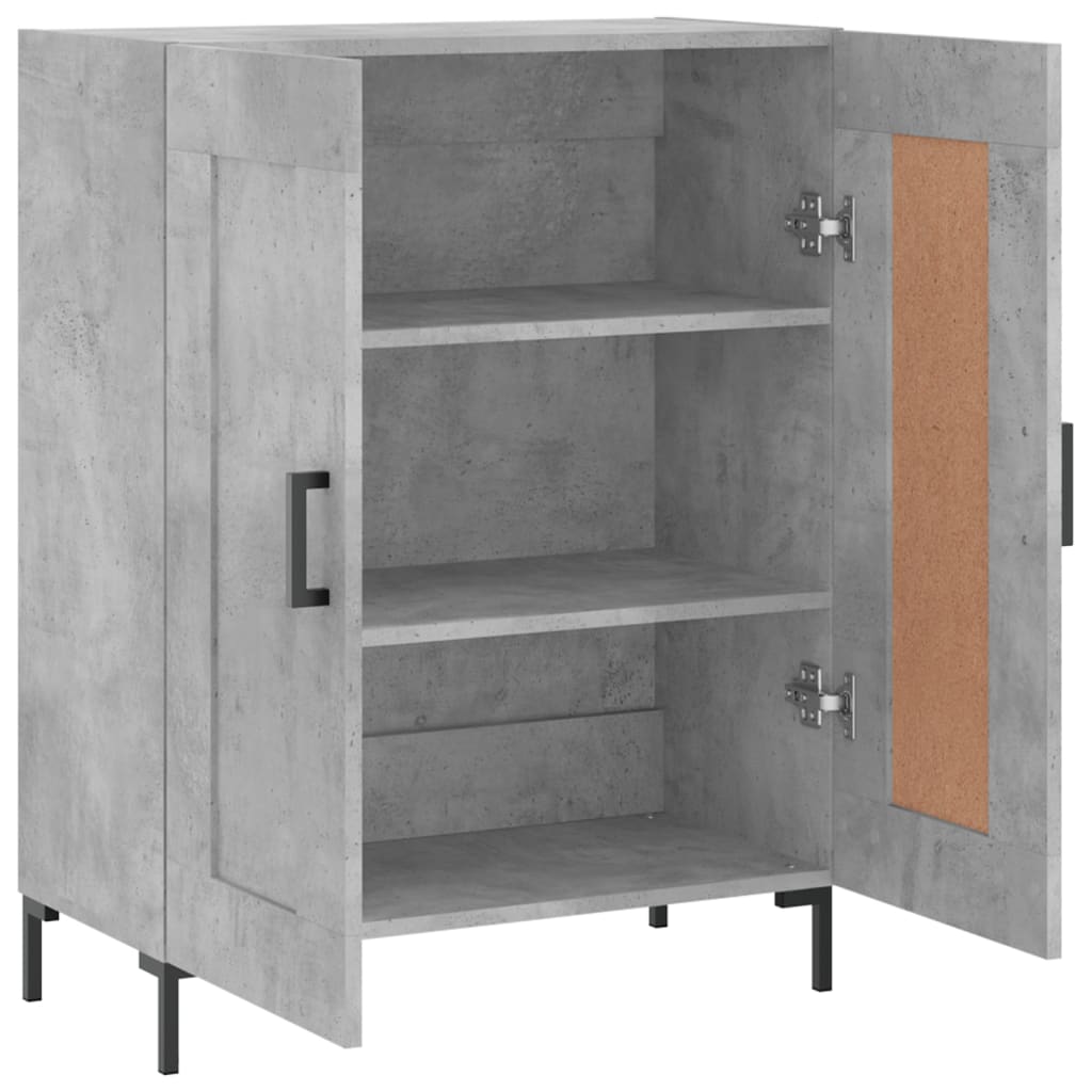 skænk 69,5x34x90 cm konstrueret træ betongrå