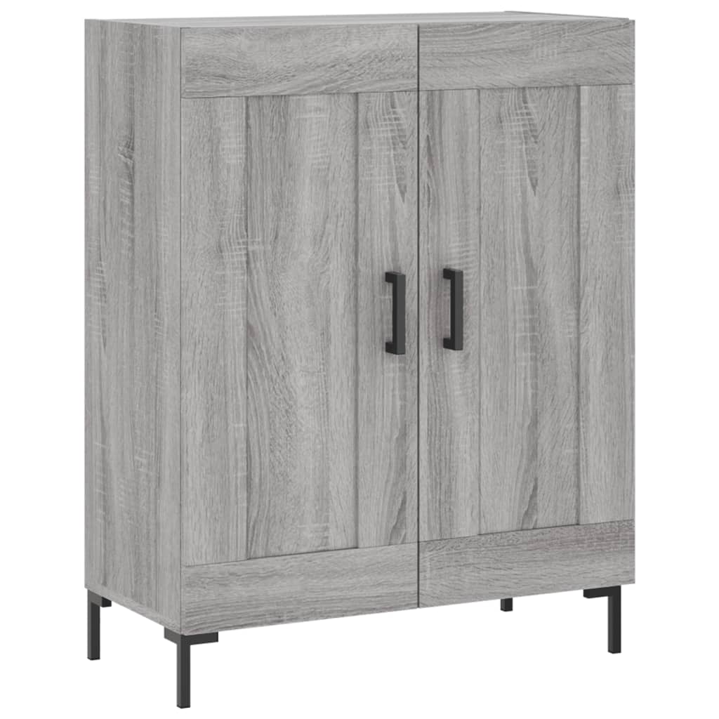skænk 69,5x34x90 cm konstrueret træ grå sonoma-eg