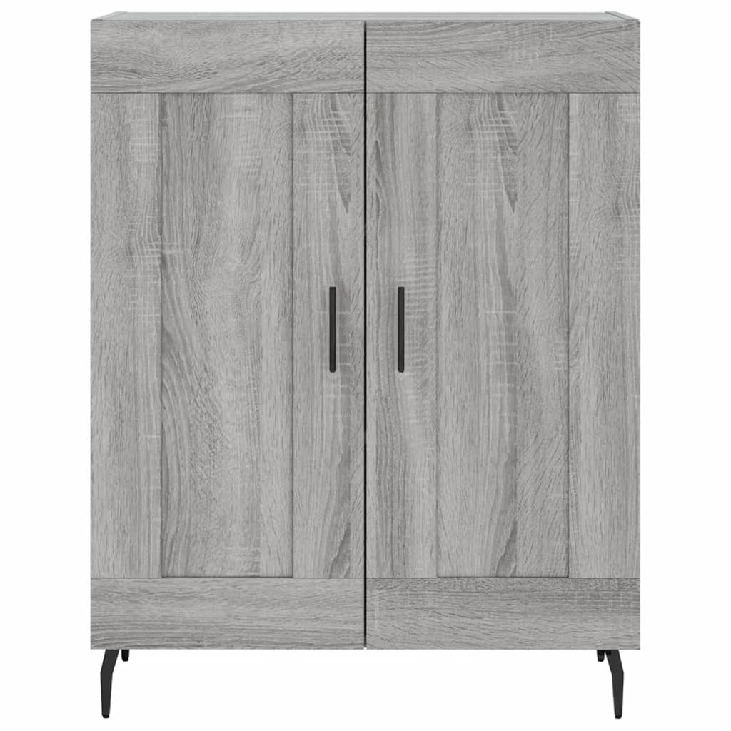 skænk 69,5x34x90 cm konstrueret træ grå sonoma-eg
