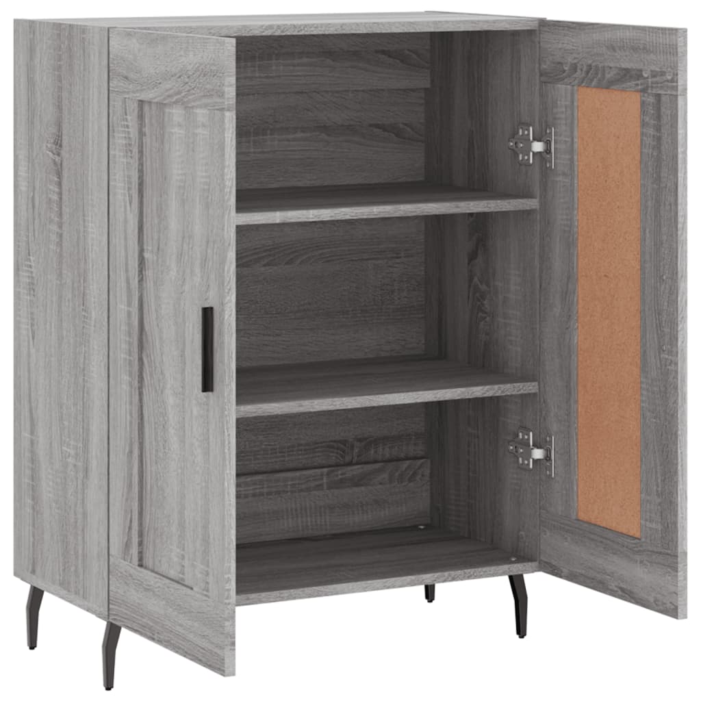 skænk 69,5x34x90 cm konstrueret træ grå sonoma-eg