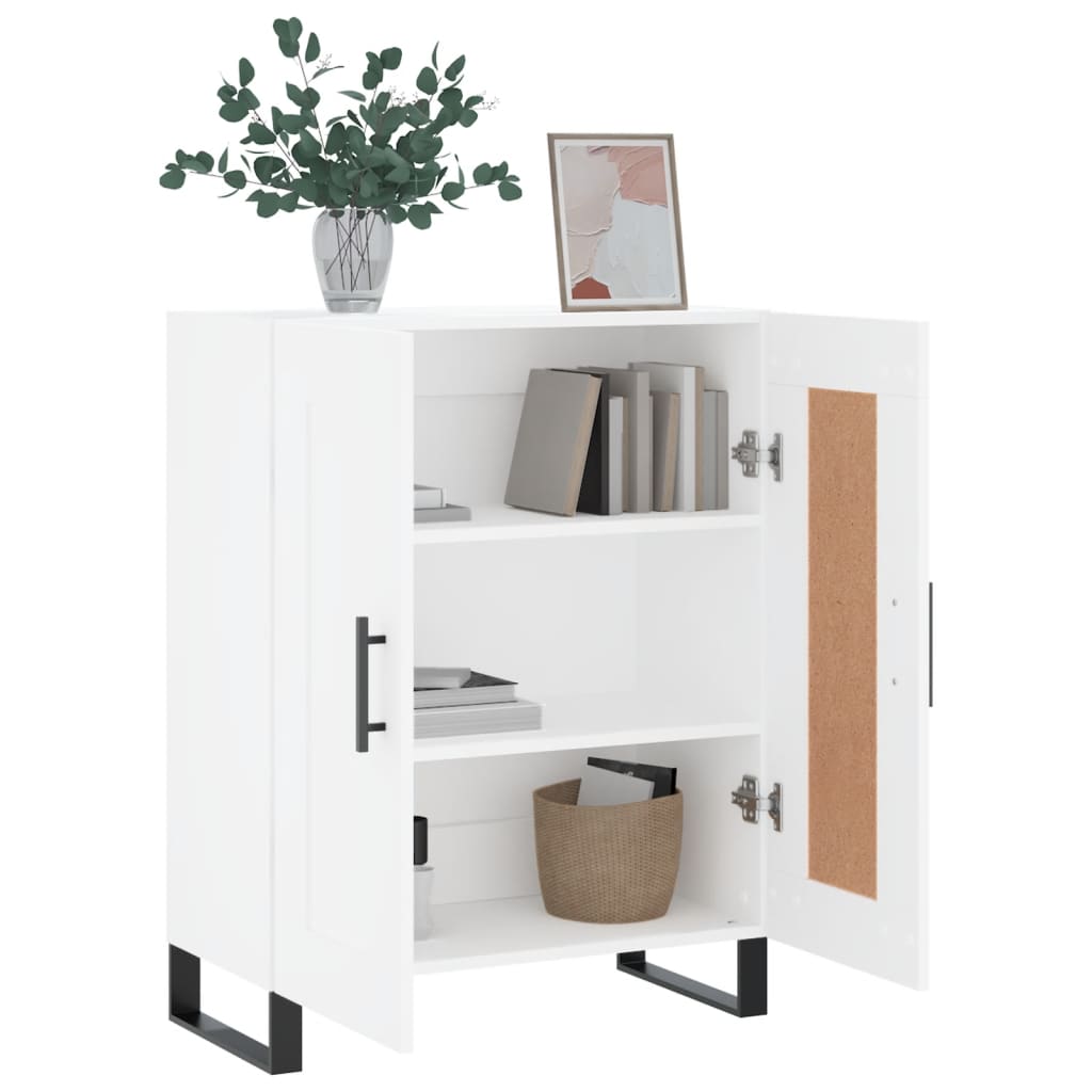 skænk 69,5x34x90 cm konstrueret træ hvid