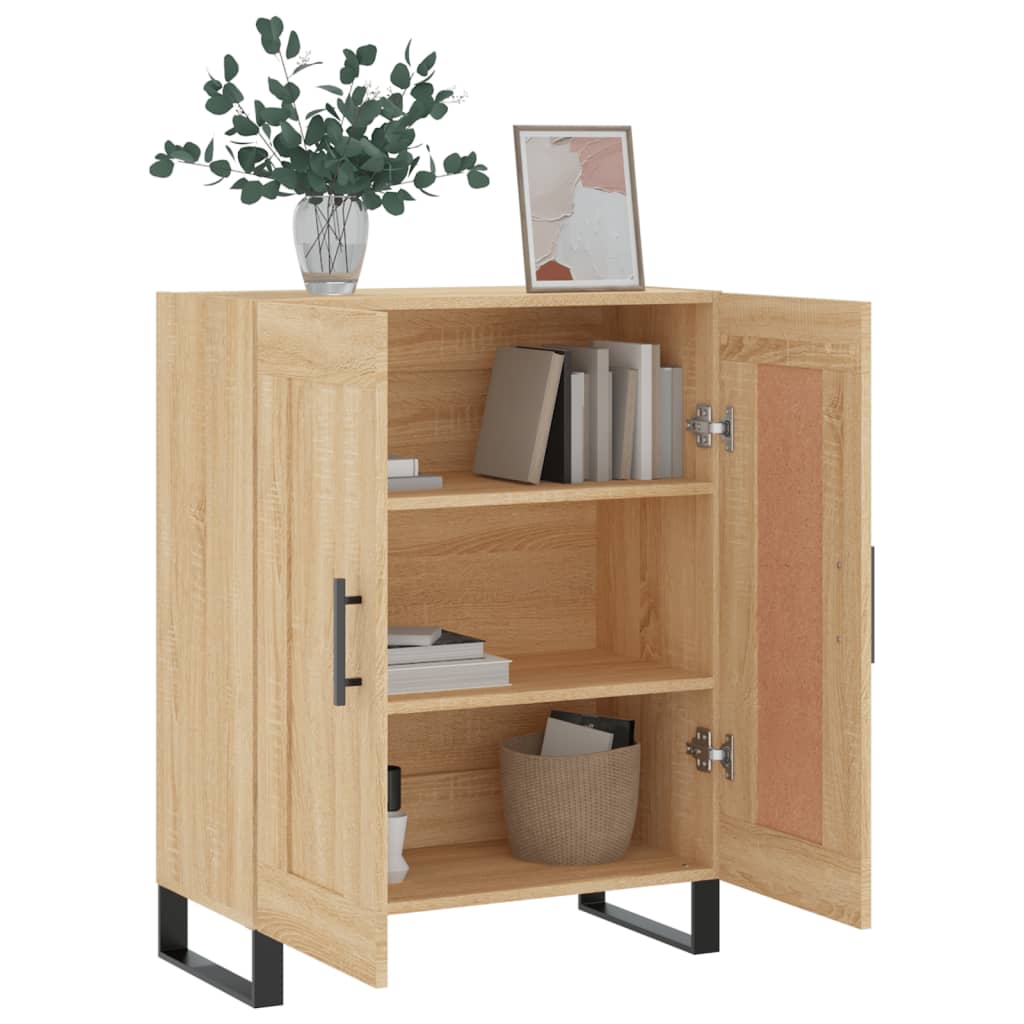 skænk 69,5x34x90 cm konstrueret træ sonoma-eg