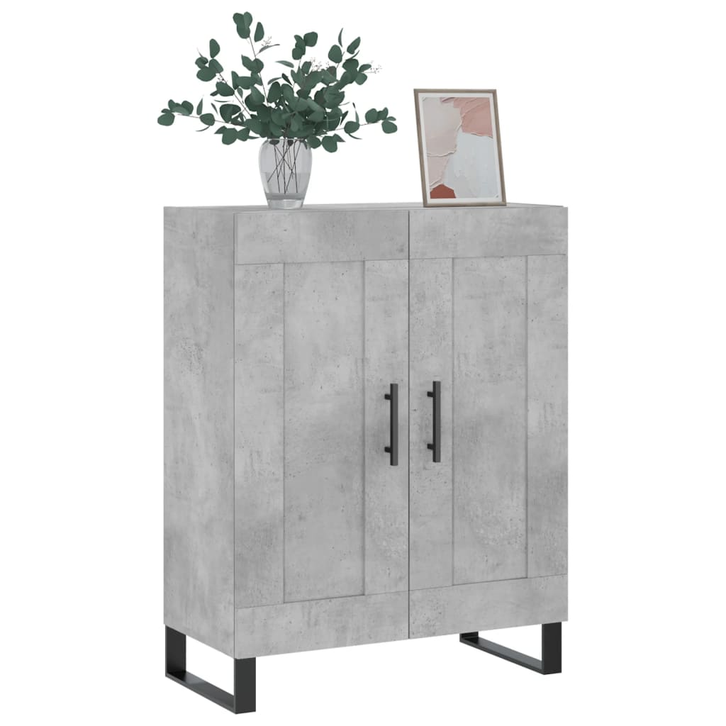 skænk 69,5x34x90 cm konstrueret træ betongrå