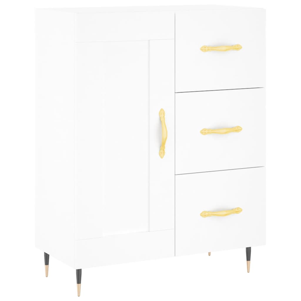 skænk 69,5x34x90 cm konstrueret træ hvid