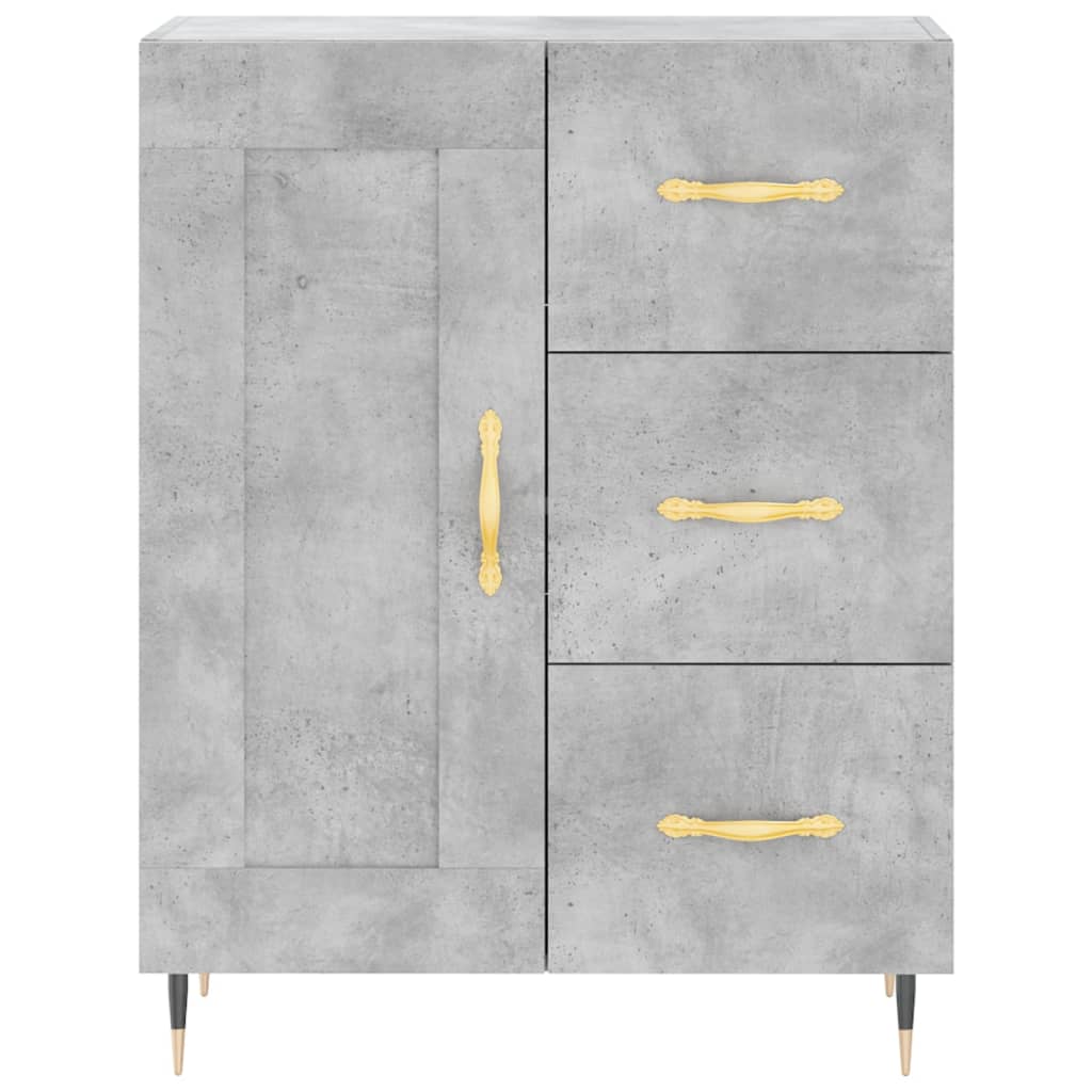 skænk 69,5x34x90 cm konstrueret træ betongrå