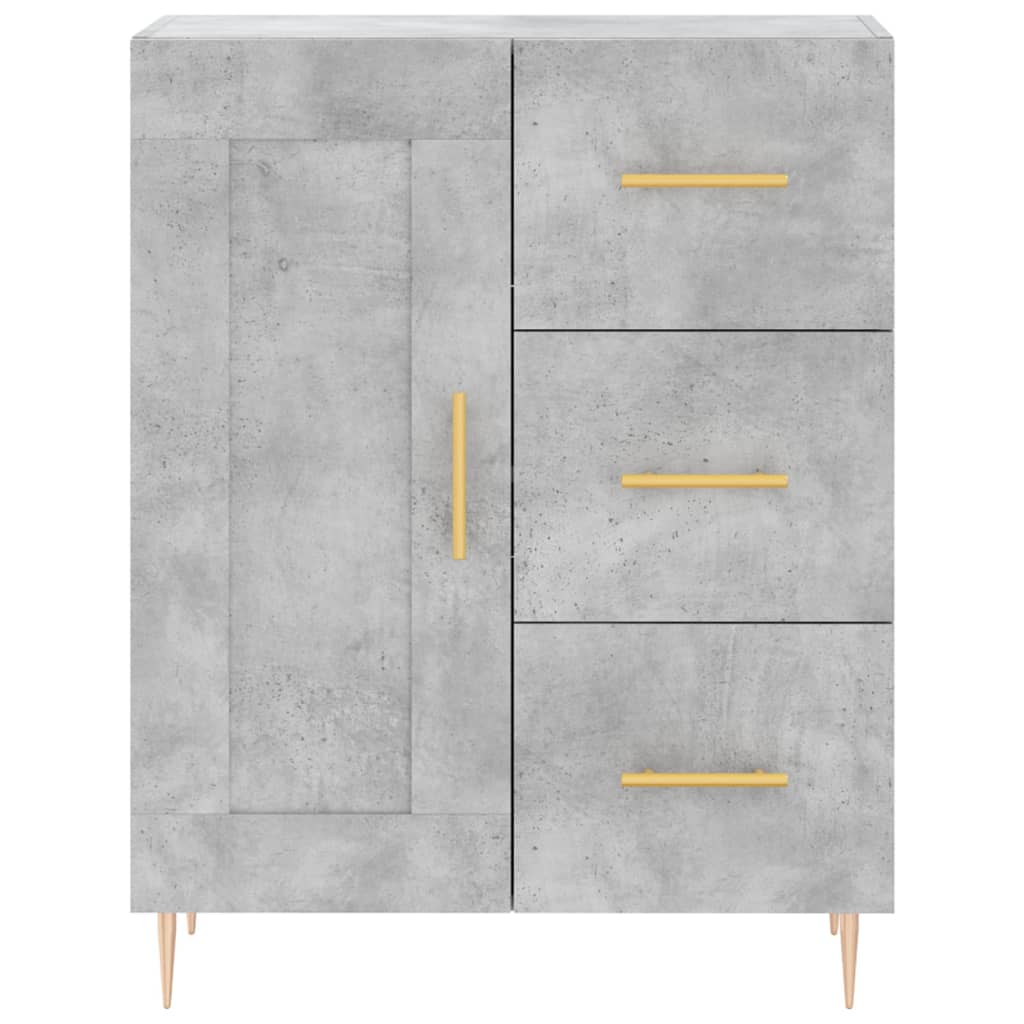 skænk 69,5x34x90 cm konstrueret træ betongrå