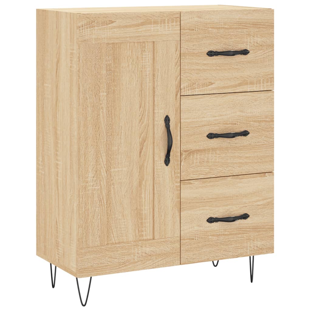 skænk 69,5x34x90 cm konstrueret træ sonoma-eg