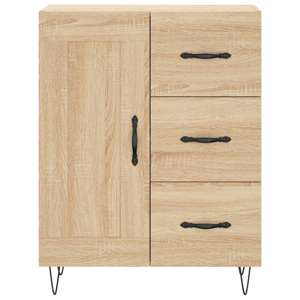 skænk 69,5x34x90 cm konstrueret træ sonoma-eg