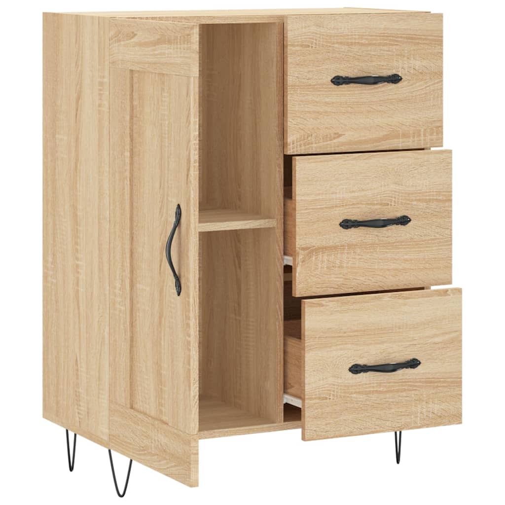 skænk 69,5x34x90 cm konstrueret træ sonoma-eg