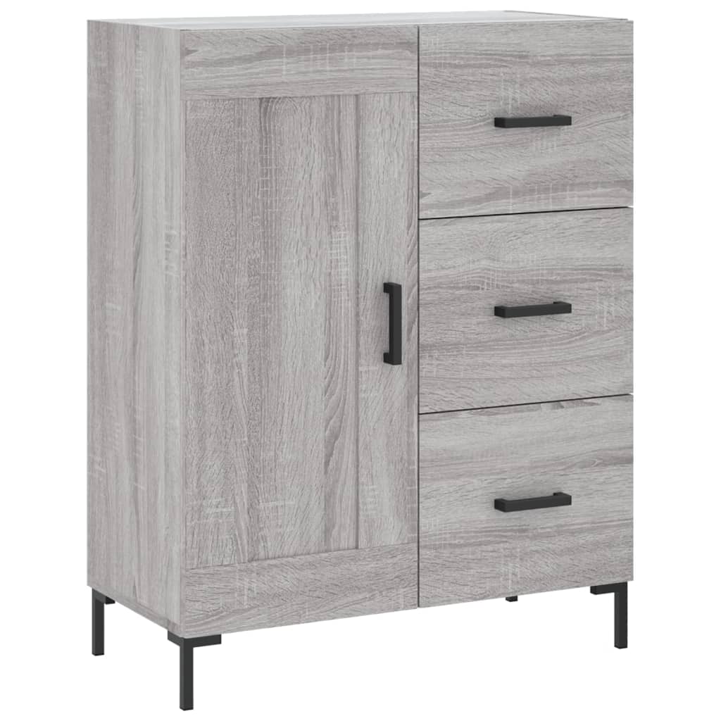 skænk 69,5x34x90 cm konstrueret træ grå sonoma-eg