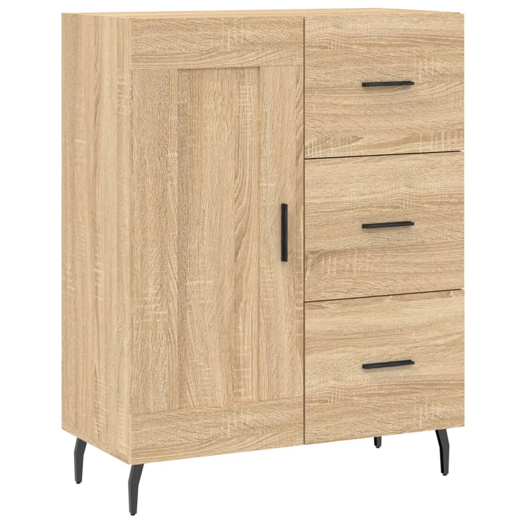 skænk 69,5x34x90 cm konstrueret træ sonoma-eg