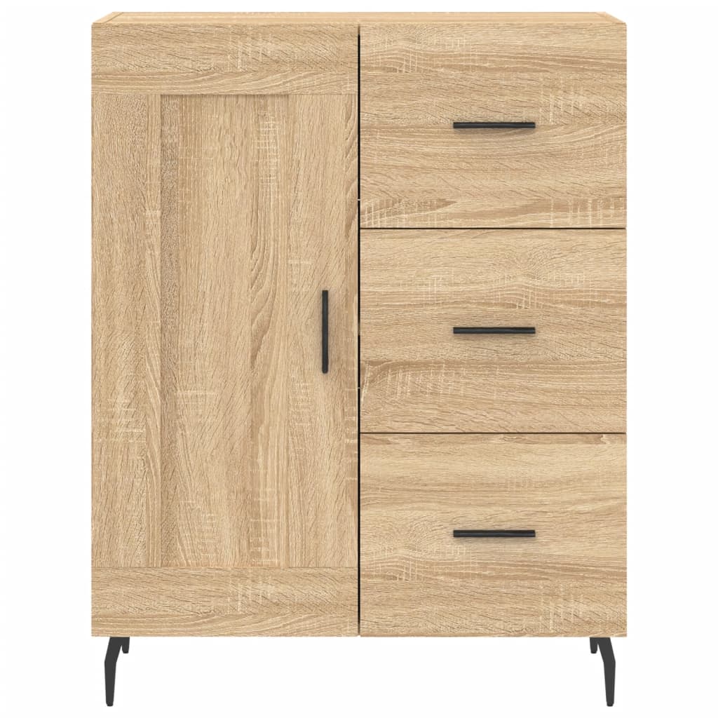 skænk 69,5x34x90 cm konstrueret træ sonoma-eg