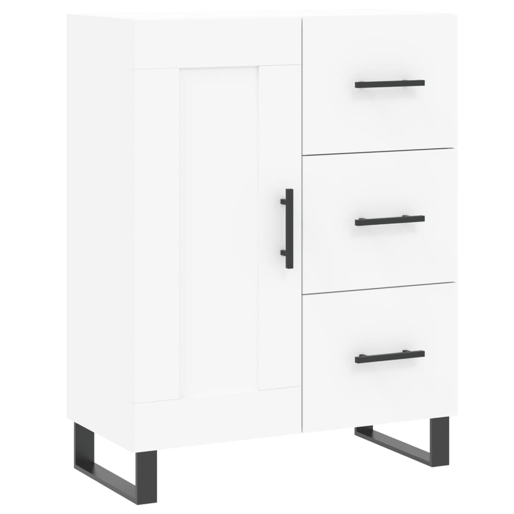 skænk 69,5x34x90 cm konstrueret træ hvid