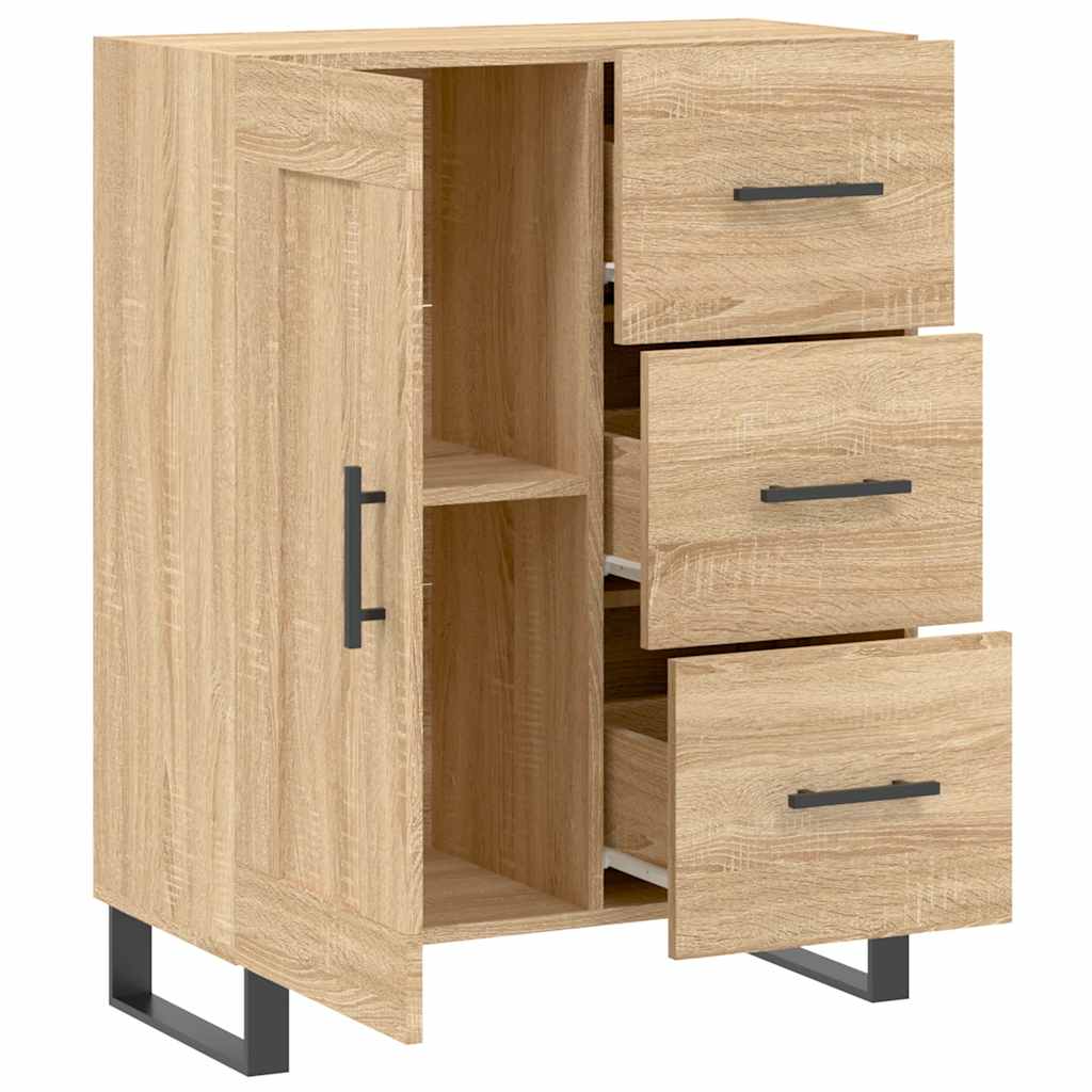skænk 69,5x34x90 cm konstrueret træ sonoma-eg