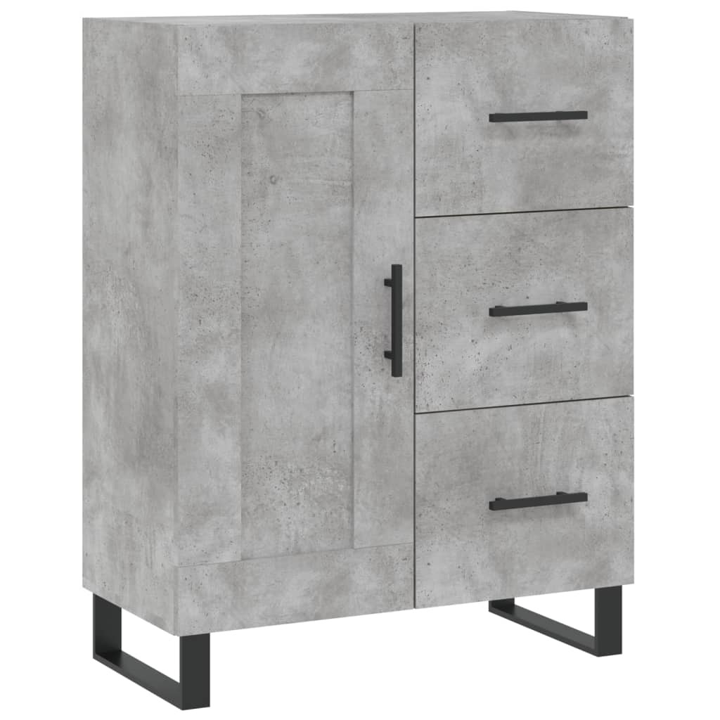skænk 69,5x34x90 cm konstrueret træ betongrå
