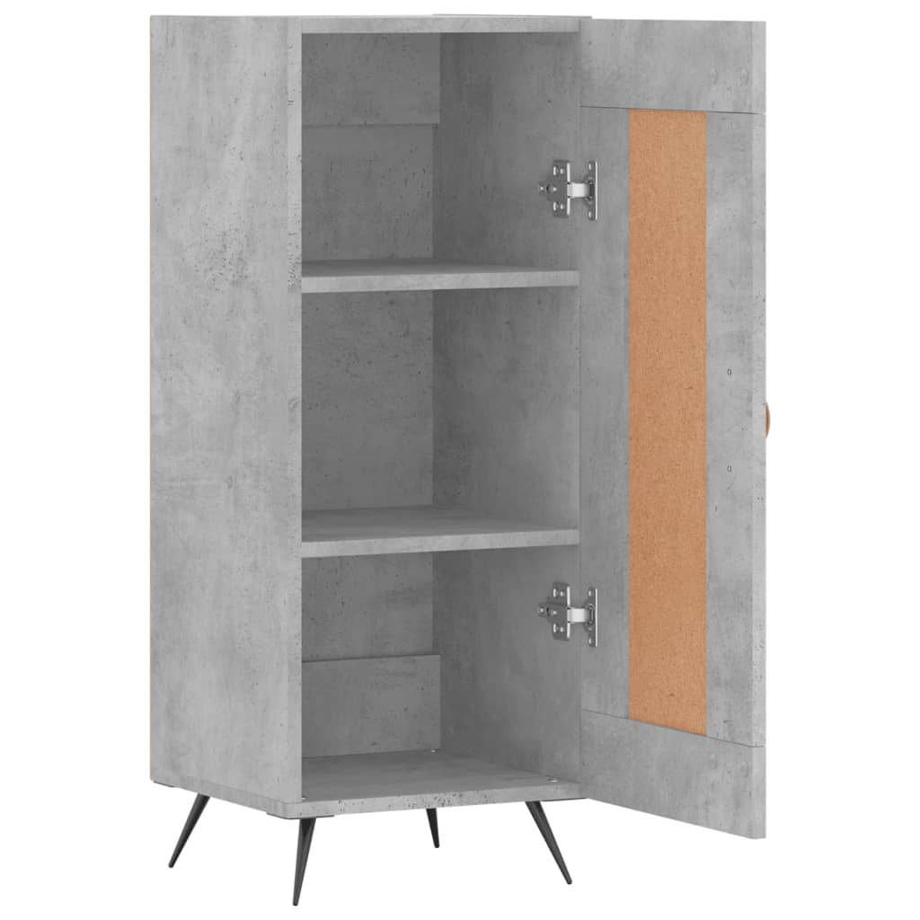 skænk 34,5x34x90 cm konstrueret træ betongrå
