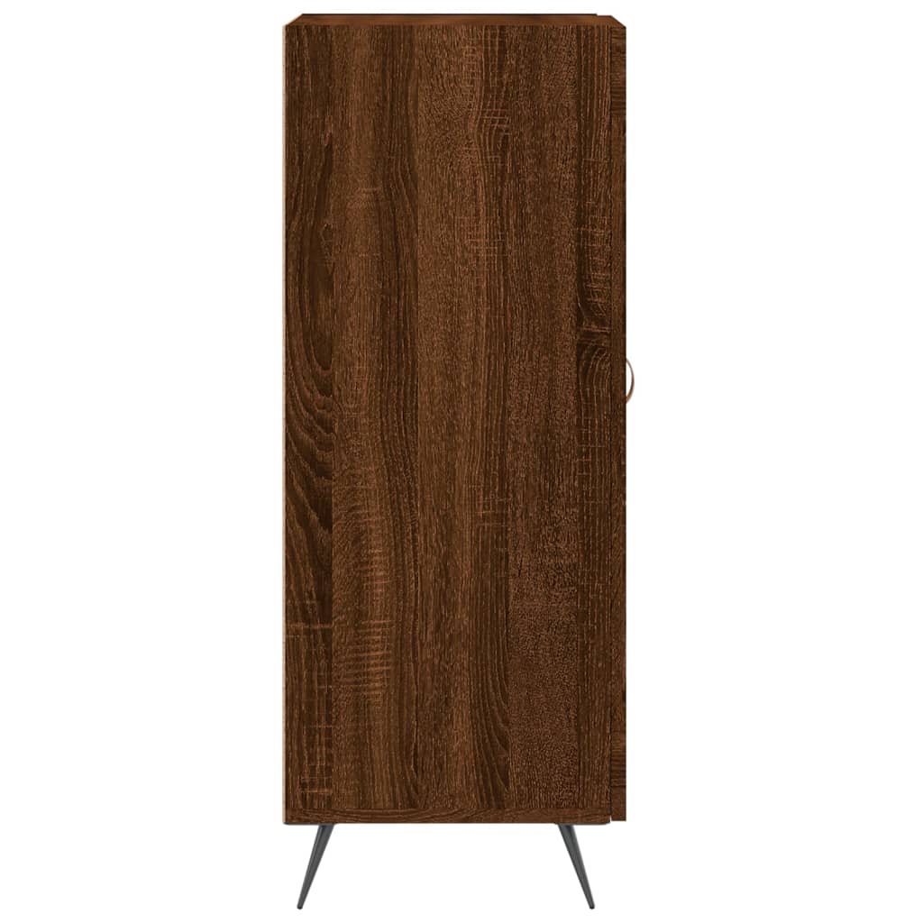 skænk 34,5x34x90 cm konstrueret træ brun egetræsfarve