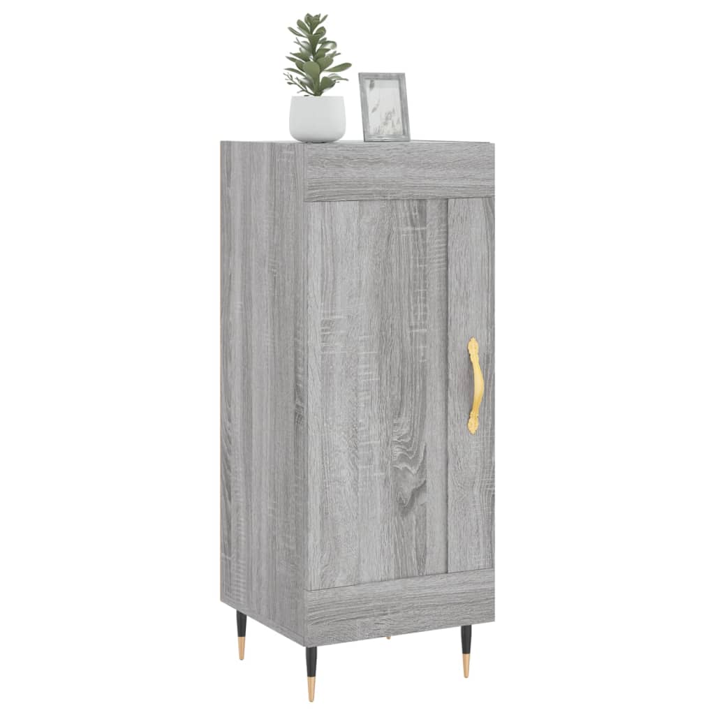 skænk 34,5x34x90 cm konstrueret træ grå sonoma-eg