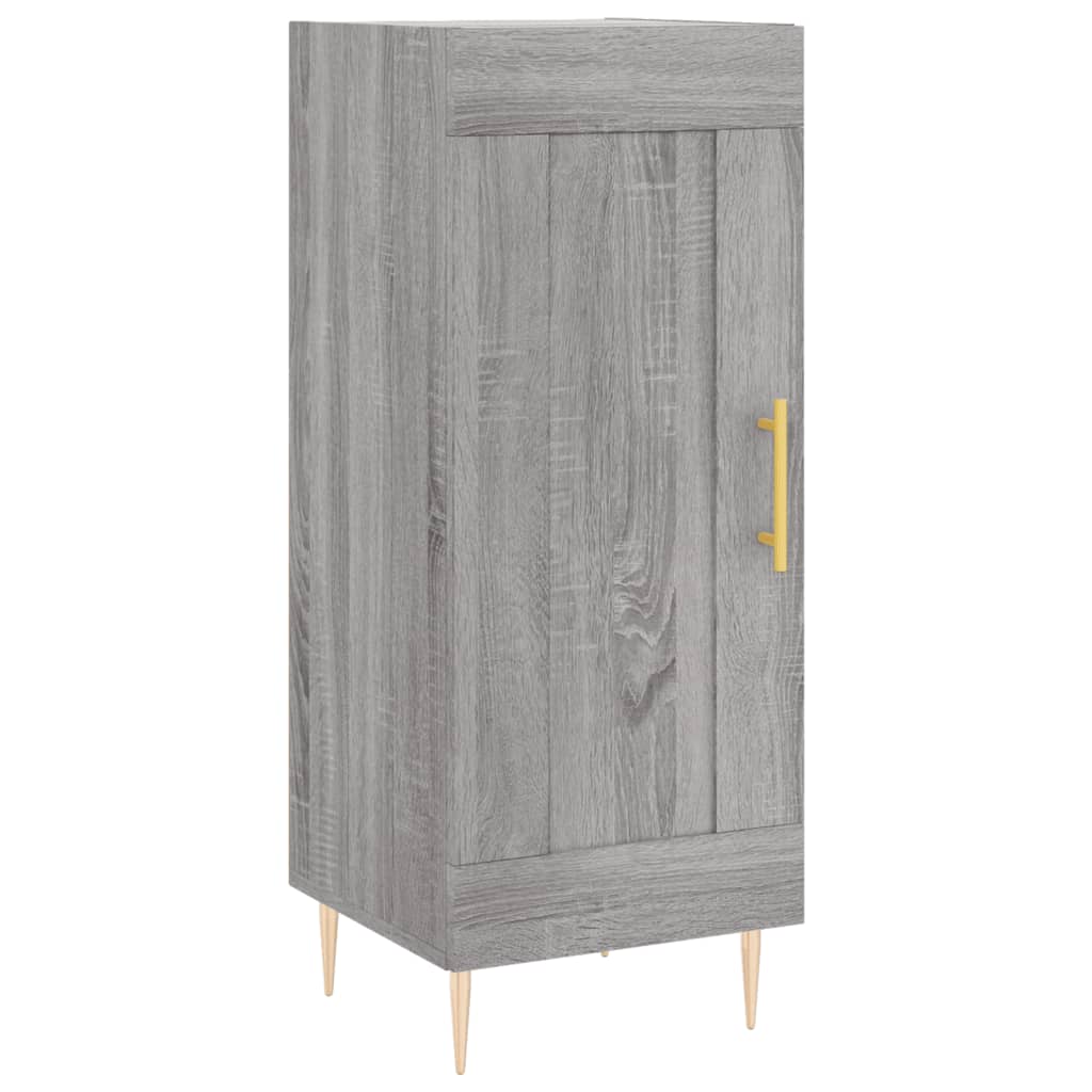 skænk 34,5x34x90 cm konstrueret træ grå sonoma-eg