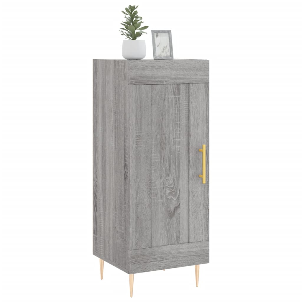 skænk 34,5x34x90 cm konstrueret træ grå sonoma-eg