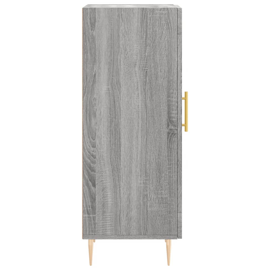 skænk 34,5x34x90 cm konstrueret træ grå sonoma-eg