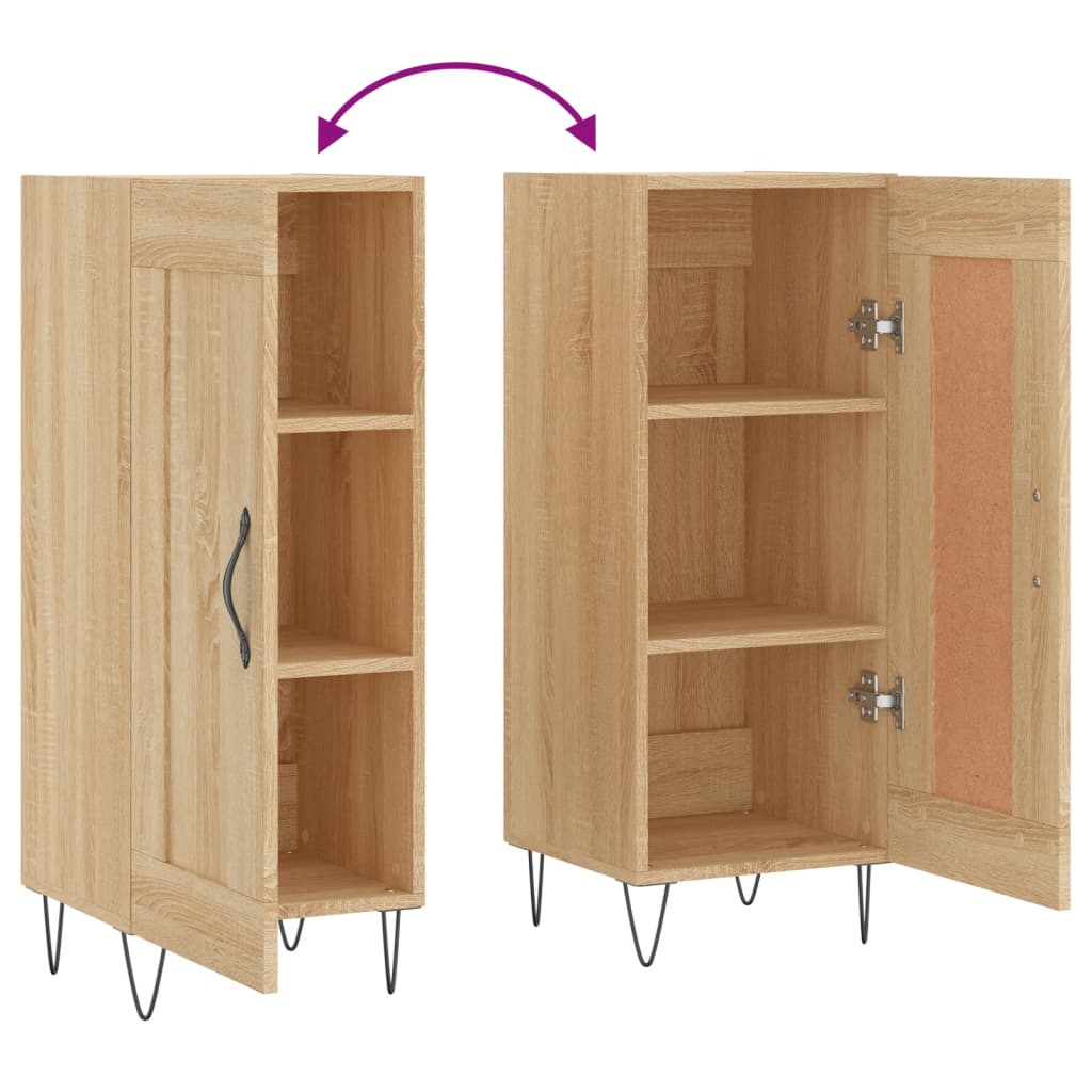 skænk 34,5x34x90 cm konstrueret træ sonoma-eg