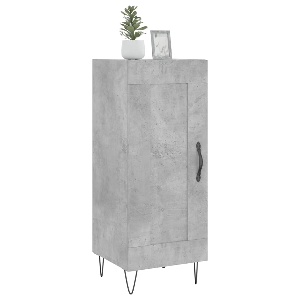 skænk 34,5x34x90 cm konstrueret træ betongrå