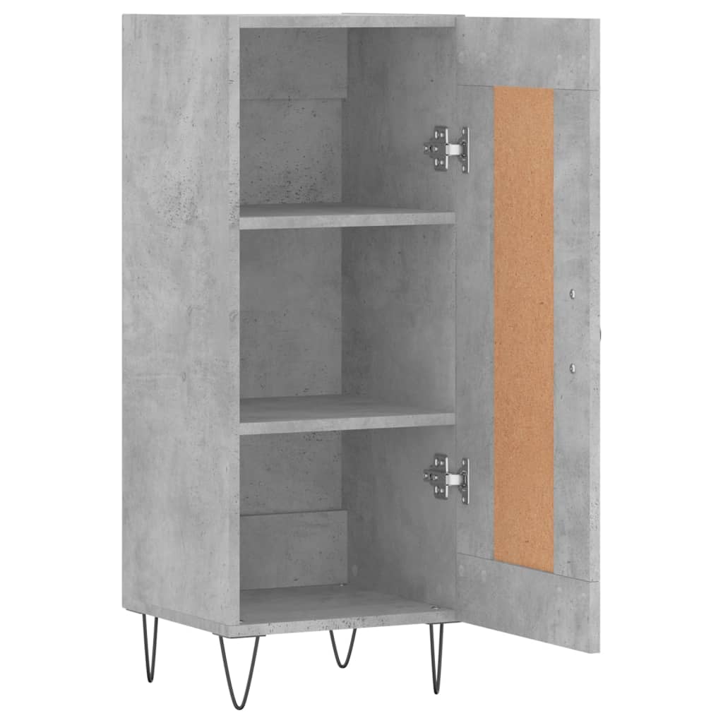 skænk 34,5x34x90 cm konstrueret træ betongrå