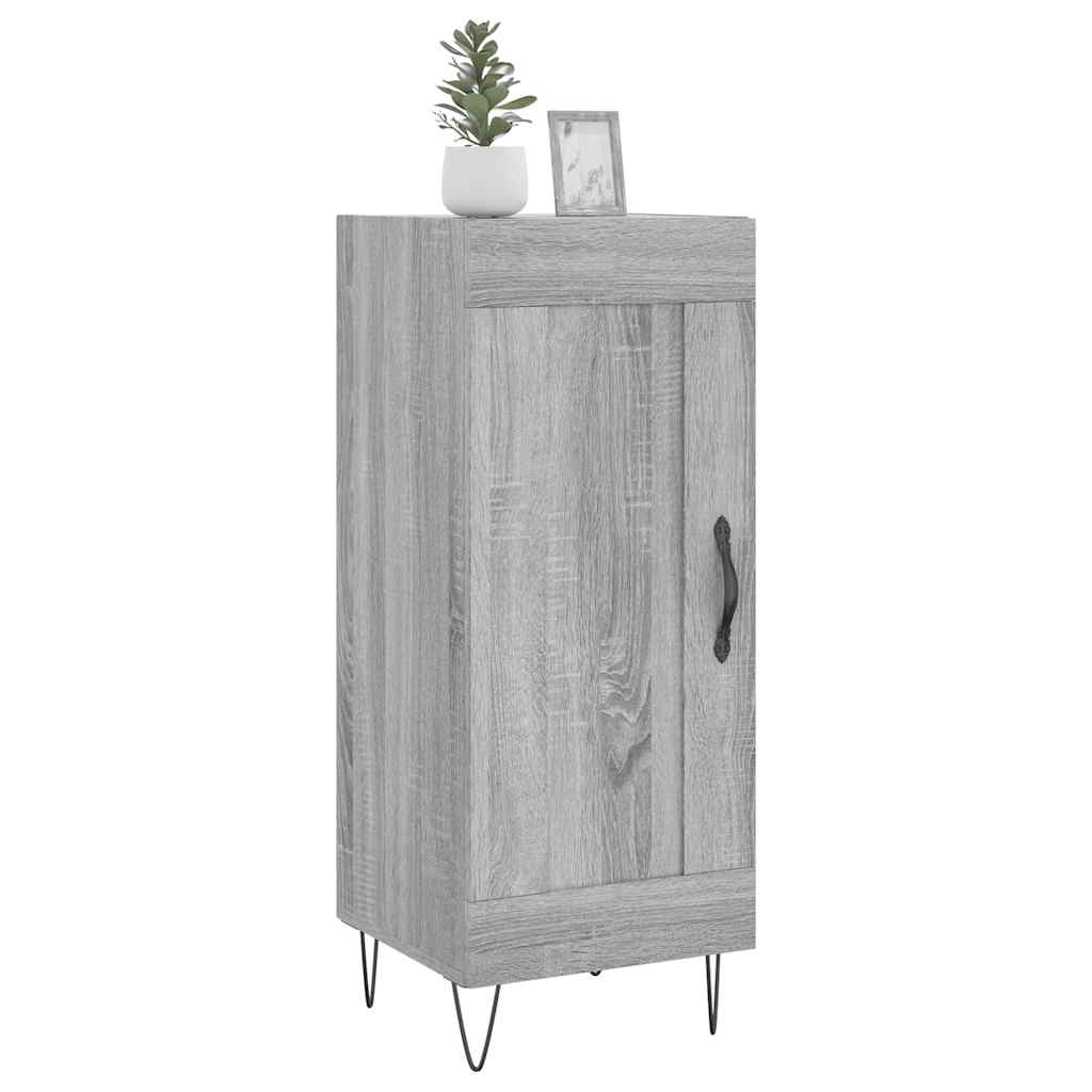 skænk 34,5x34x90 cm konstrueret træ grå sonoma-eg