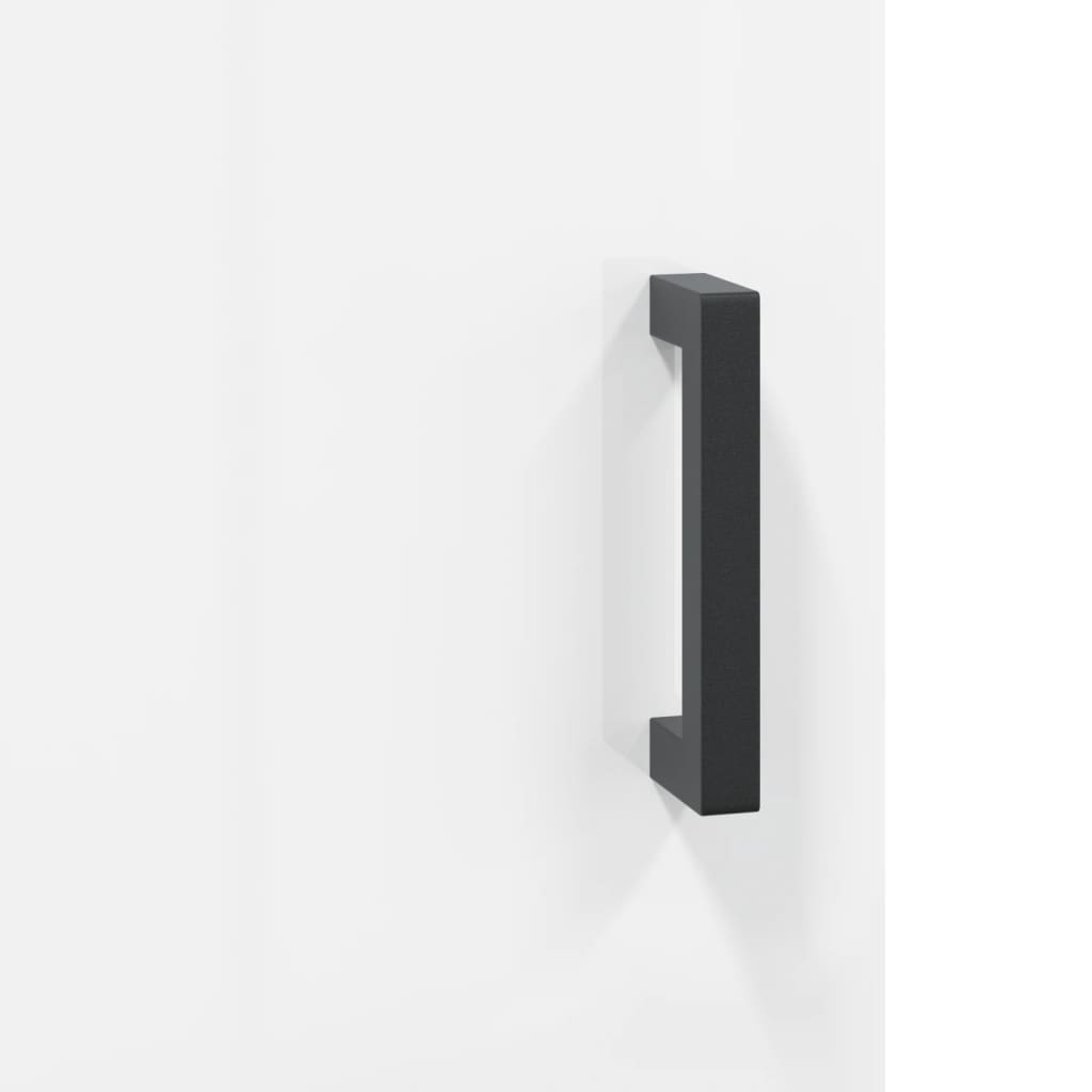 skænk 34,5x34x90 cm konstrueret træ hvid højglans