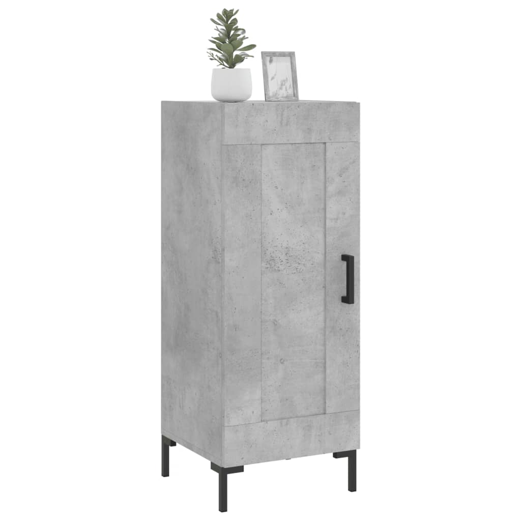 skænk 34,5x34x90 cm konstrueret træ betongrå