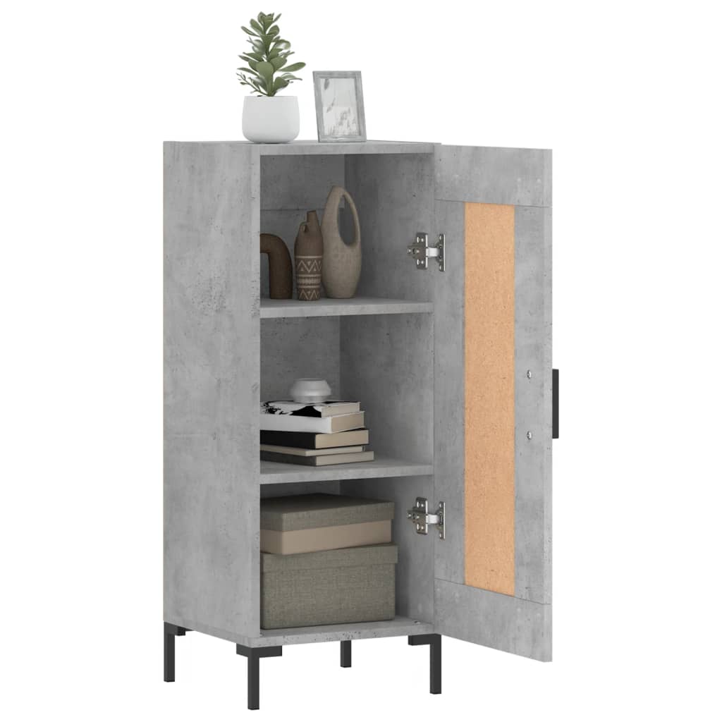 skænk 34,5x34x90 cm konstrueret træ betongrå