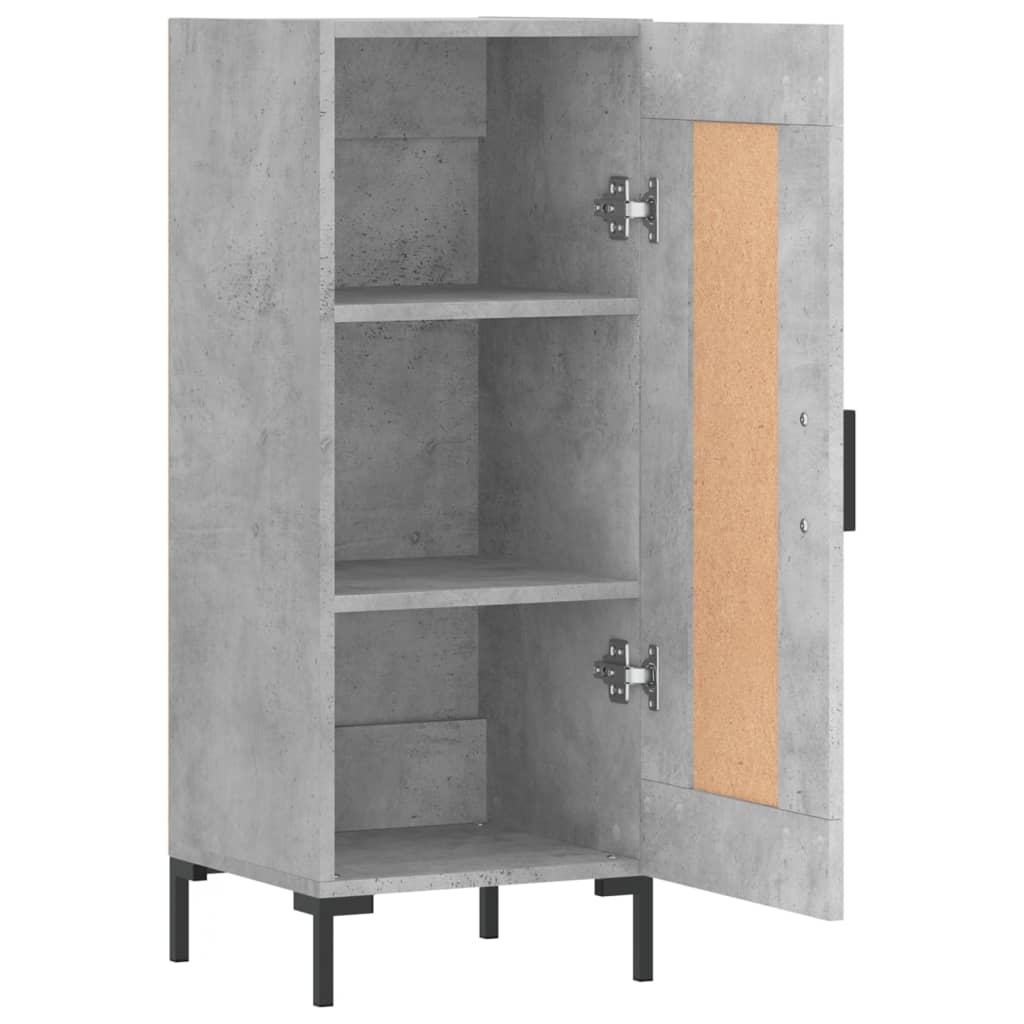 skænk 34,5x34x90 cm konstrueret træ betongrå