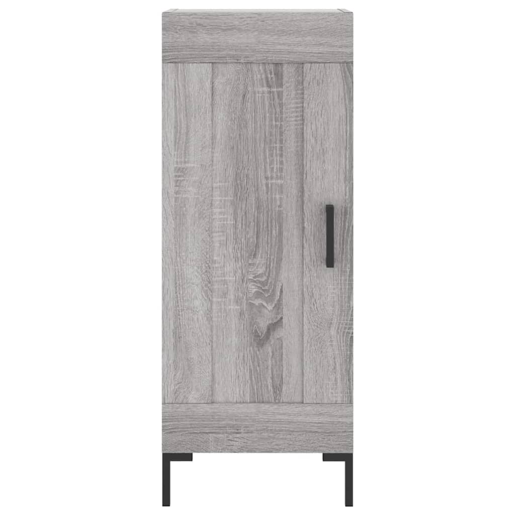 skænk 34,5x34x90 cm konstrueret træ grå sonoma-eg