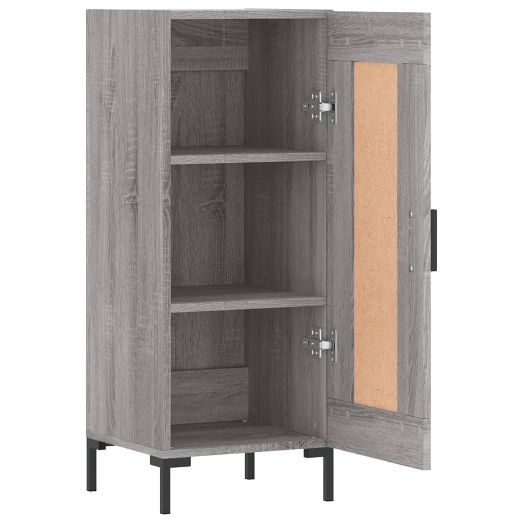 skænk 34,5x34x90 cm konstrueret træ grå sonoma-eg
