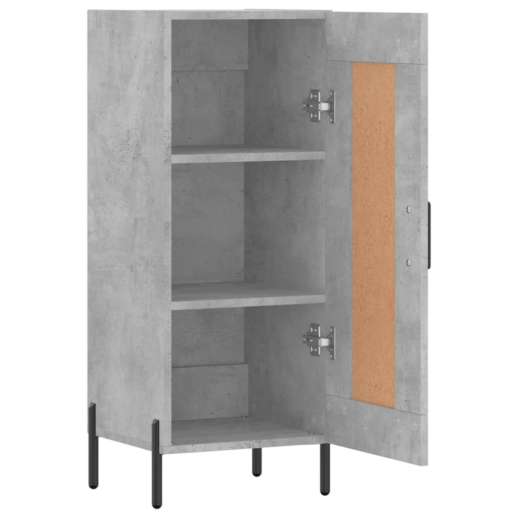 skænk 34,5x34x90 cm konstrueret træ betongrå
