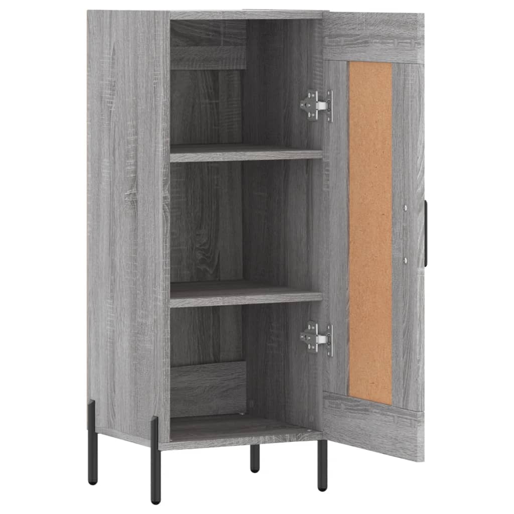 skænk 34,5x34x90 cm konstrueret træ grå sonoma-eg
