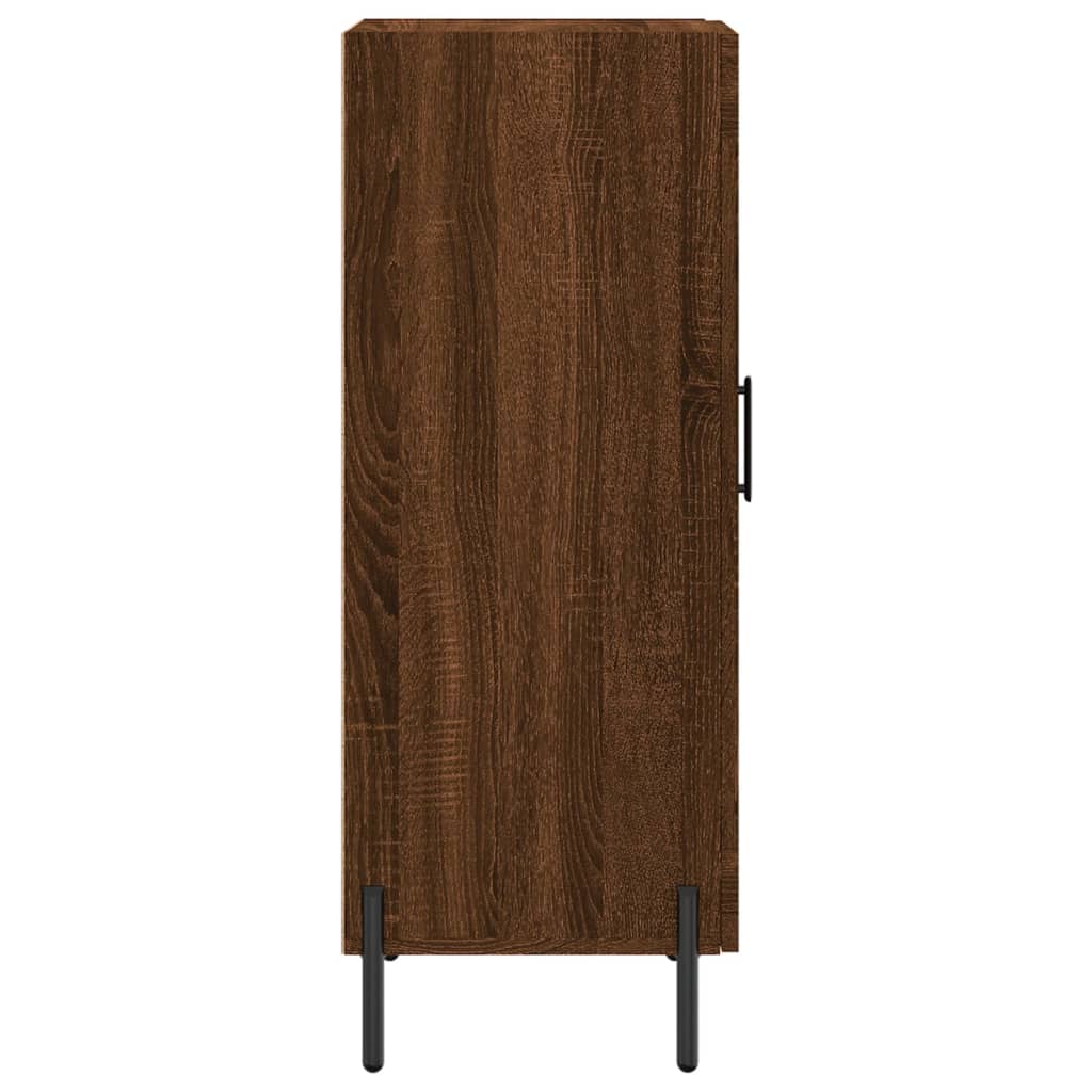 skænk 34,5x34x90 cm konstrueret træ brun egetræsfarve