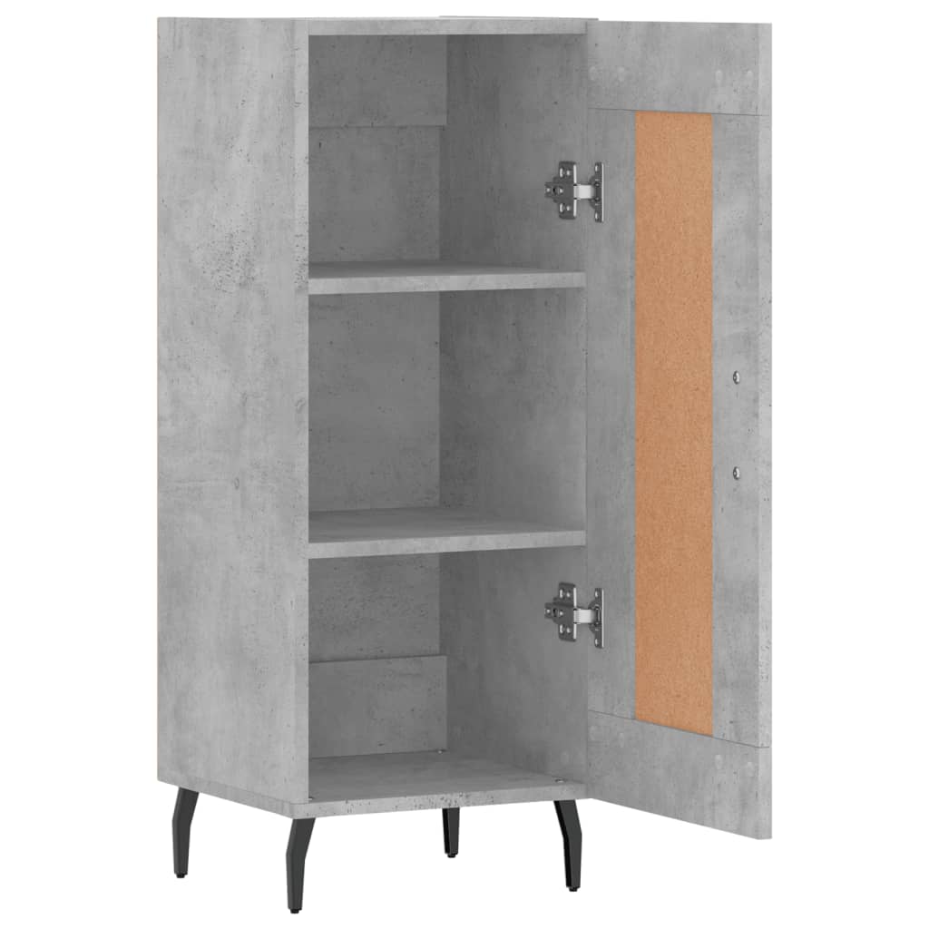 skænk 34,5x34x90 cm konstrueret træ betongrå